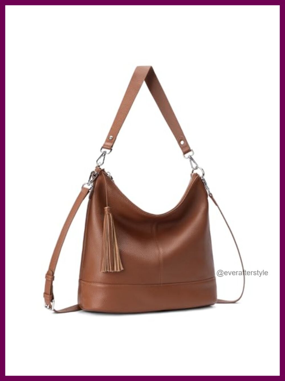 Genuine Leather Hobo Crossbody Bag for Women Soft Full Grain Cowhide Purse